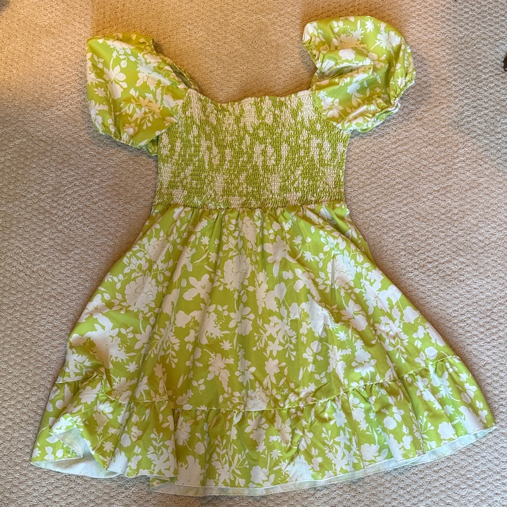 Floral Green Dress